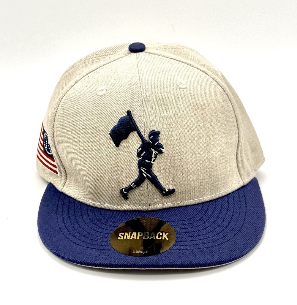 Baseballism Player Flag LE Beige & Blue SnapBack Cap - New!